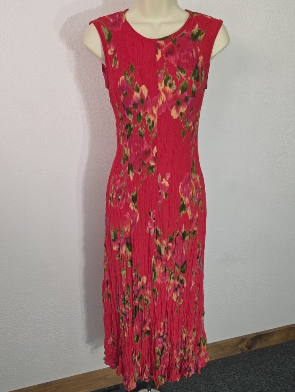 American Angel Dress Midi Tie Back Sleeveless Red Size S Small - Picture 4 of 16